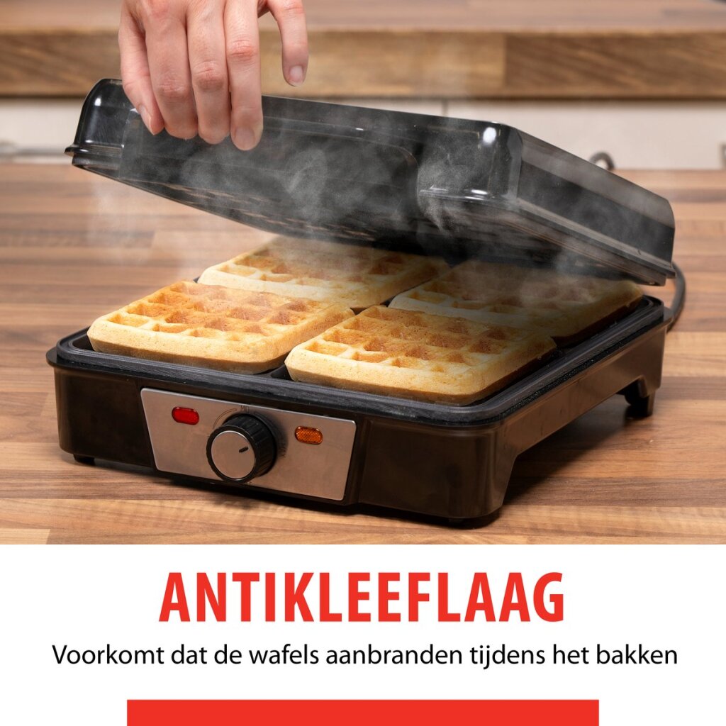 Alpina Wafflejrot Must Waffles net -stick Beschichtung 4 Waffles 1200w