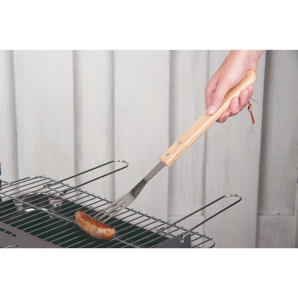 Bbq collection bbq collection luxe vleesvork 41 cm eiken rvs