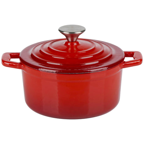 Alpina braadpan gietijzer ø14cm rood 800ml