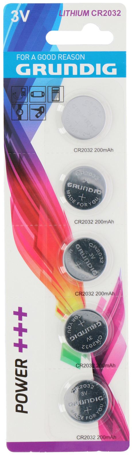 Grundig batterij knoopcel cr2032 5 stuks