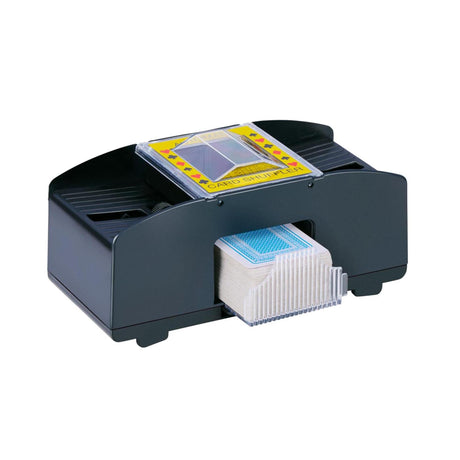Lifetime games kaartenschudmachine automatisch - elektrische card shuffler voor 2 decks - kaartschudder op batterijen - spelaccessoire voor poker, bridge en rummikub - zwart