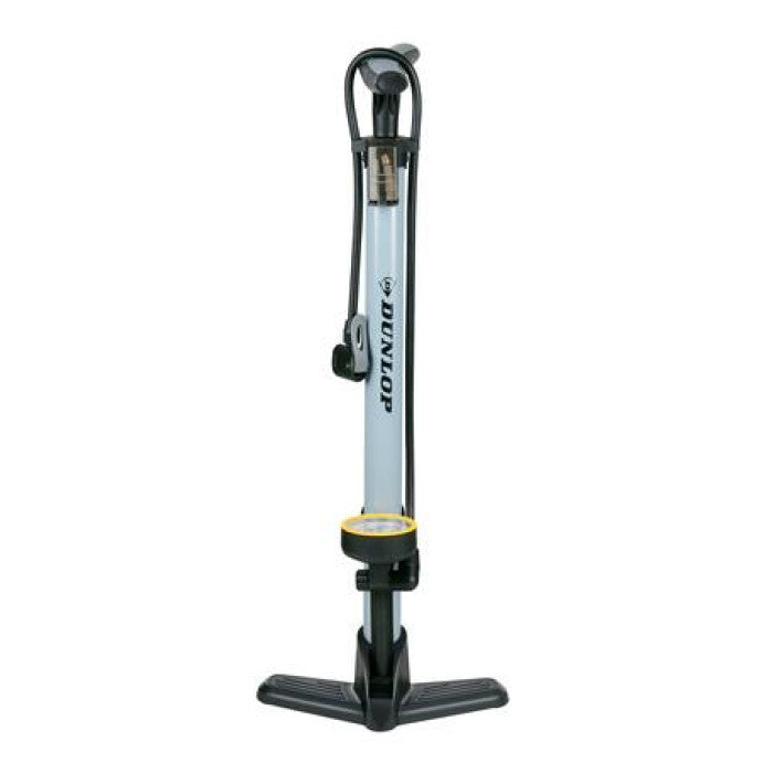 Dunlop bicycle pump gray with pressure gauge