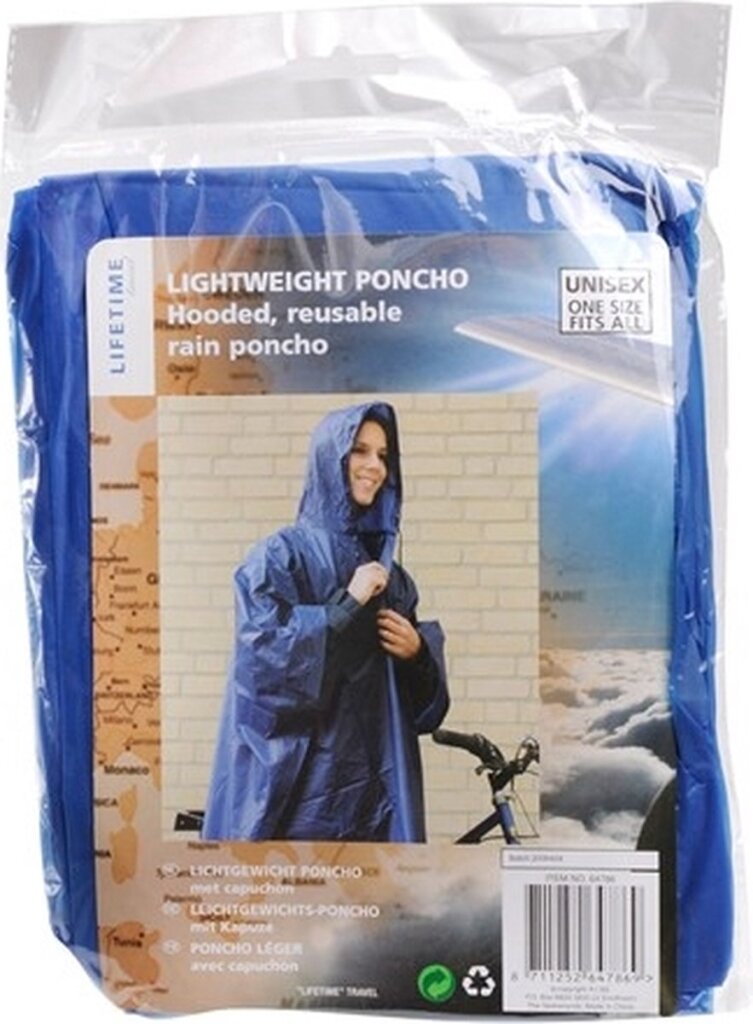 Lifetime lifetime regenponcho met capuchon | blauw