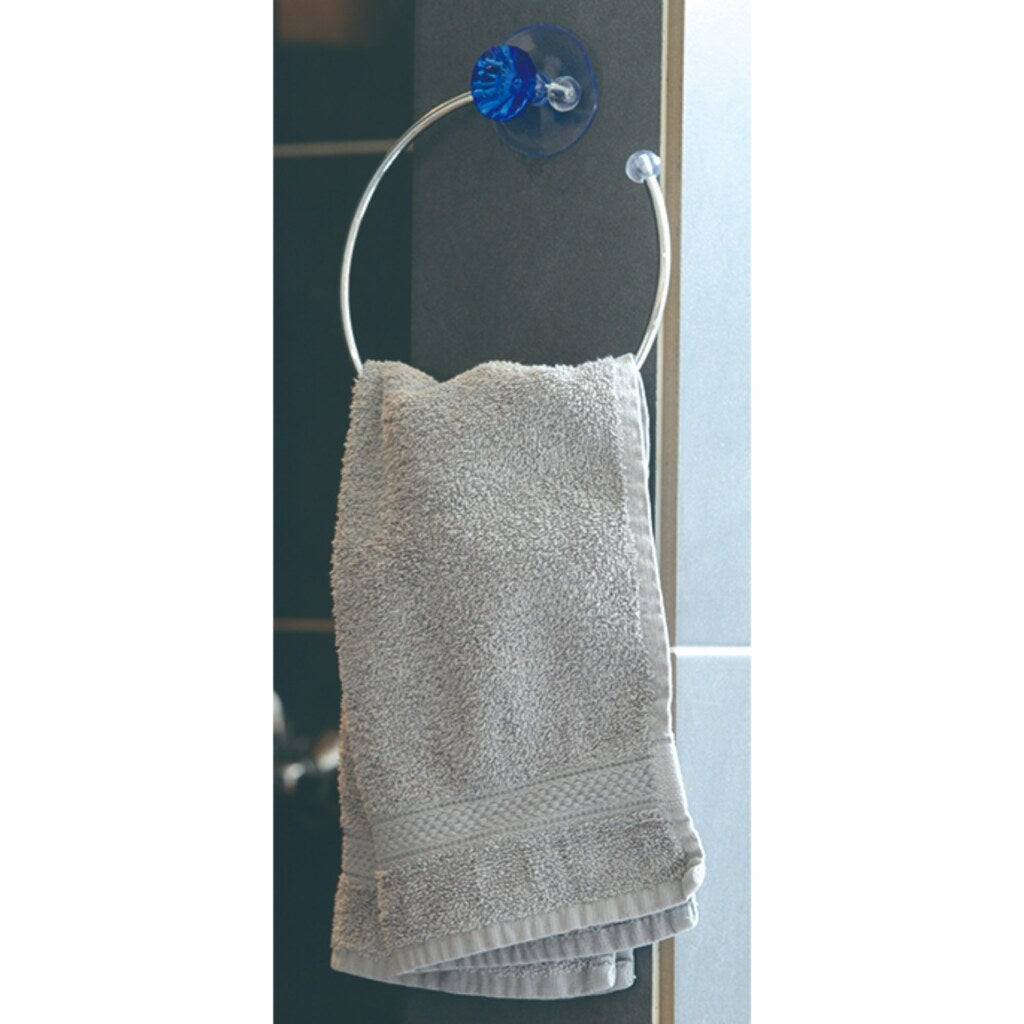 Basic towel holder with suction cup 15.8x4 cm assorti