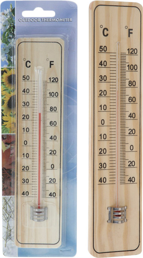 Thermometer hout 22 cm