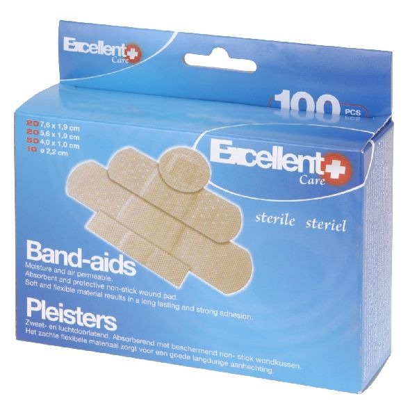 Basic pleisters 100 stuks 4 maten