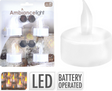 Theelicht led 4 stuks op kaart