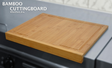 Excellent houseware eh snijplank bamboe voor aanrecht 45x35cm