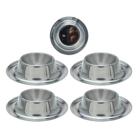Excellent houseware eierdopset 4-delig rvs