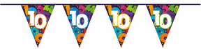 Vlaggenlijn cijfers 10 meter - 10 jaar