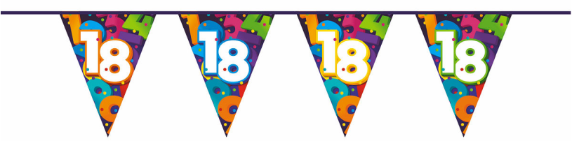 Vlaggenlijn cijfers 10 meter - 18 jaar