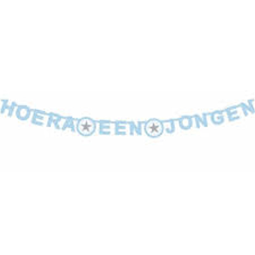 Letterguirlande hoera een jongen