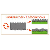 Nature borderrandset decoratief 13 cm x 12 m met pen zwart