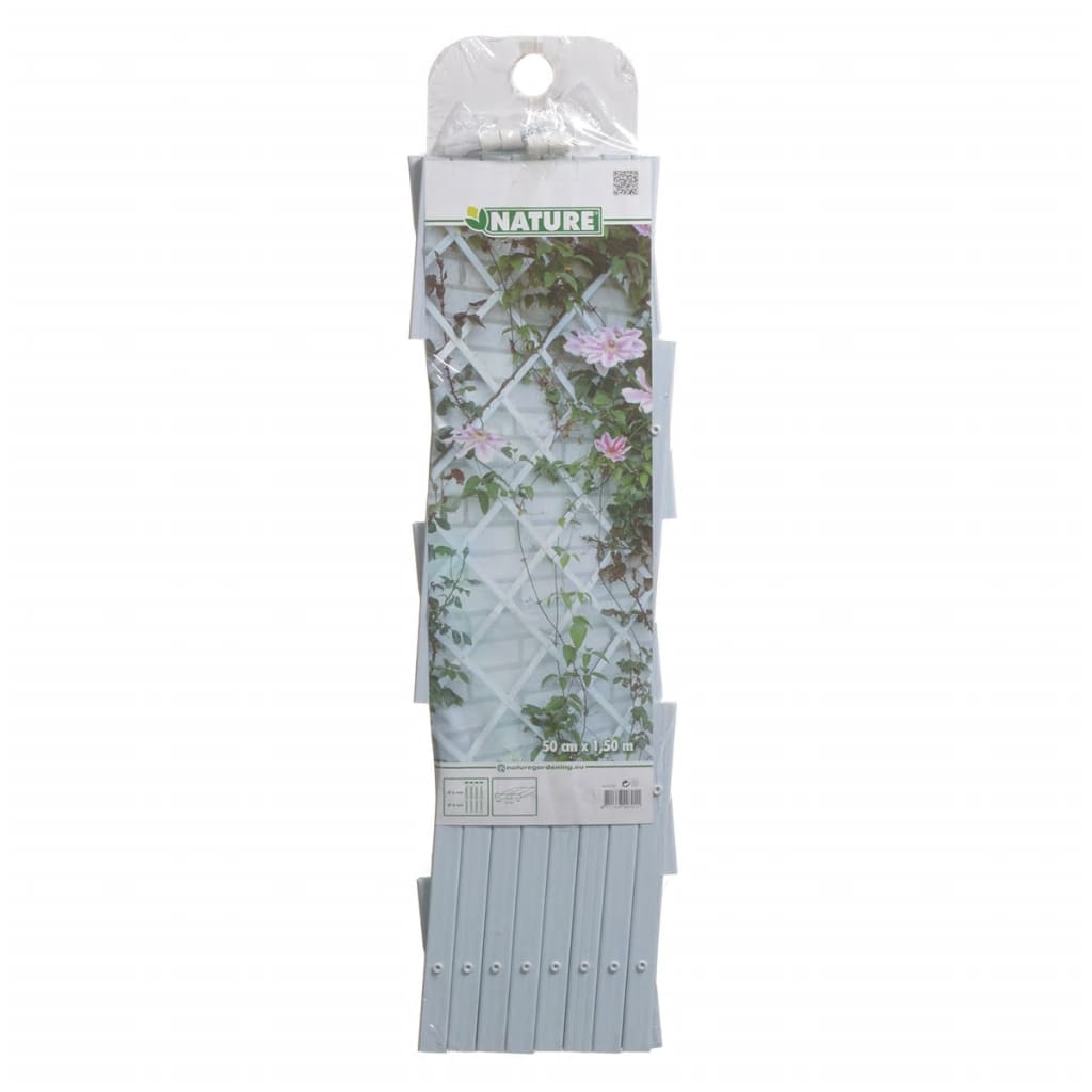 Nature Nature Garden slat work 50x150 cm PVC White 6040701