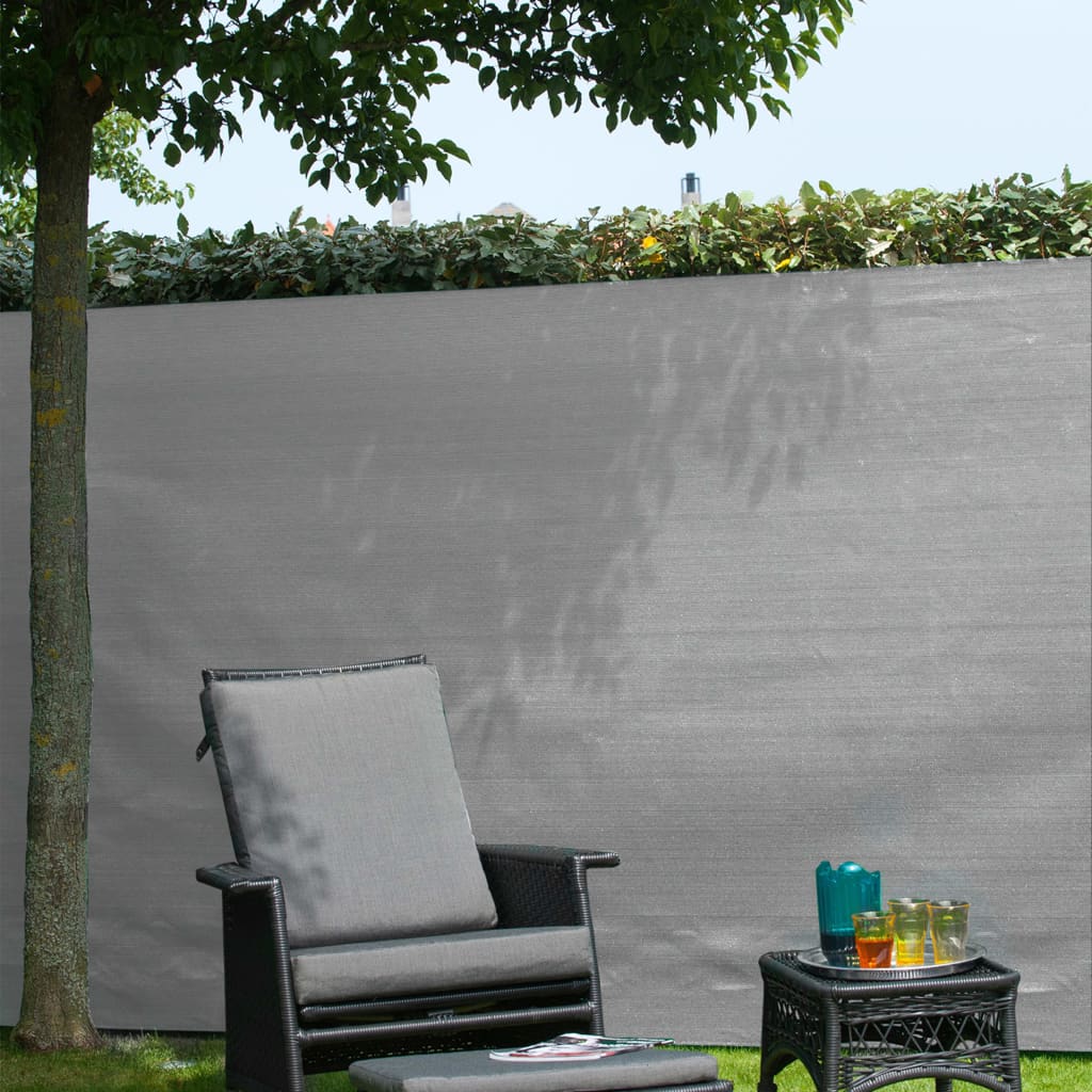 Nature Nature Garden screen 1.5x5 m PE Gray