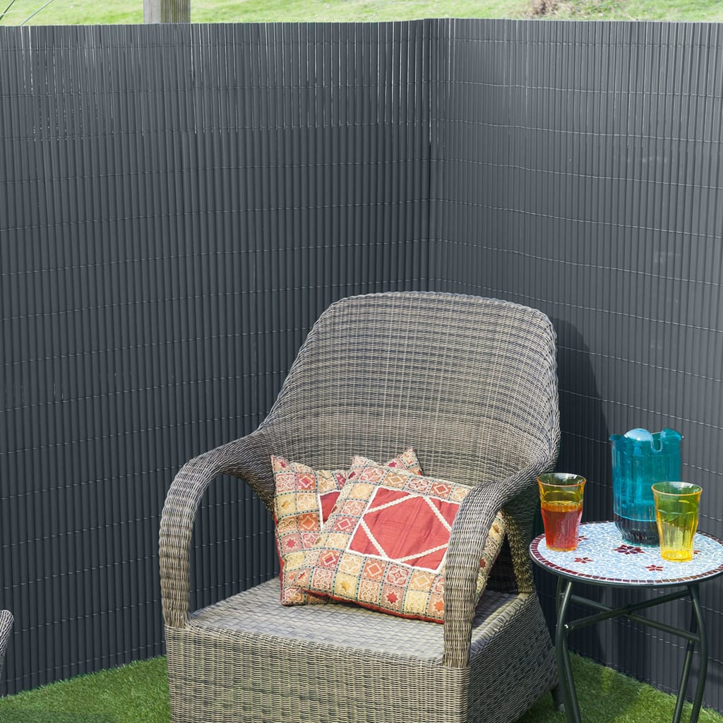 Nature Nature Garden screen double -sided 1.5x3 m PVC Anthracite