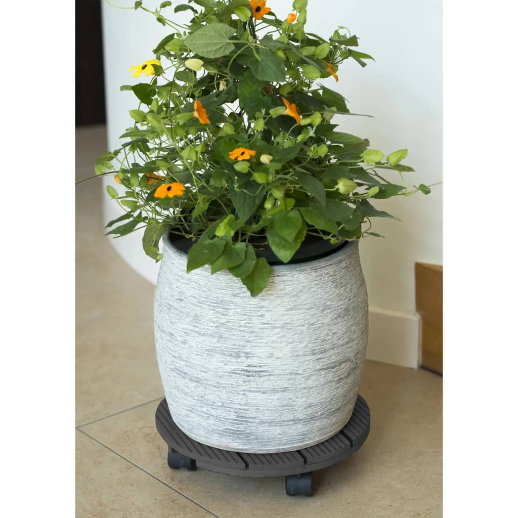 Nature Nature Plant Trolley Round Ø30 cm Anthracite -färgad