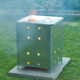 Nature Nature Garden burning oven square 46x46x65 cm galvanized steel