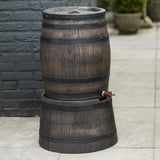 Nature standard for wood look rain barrel