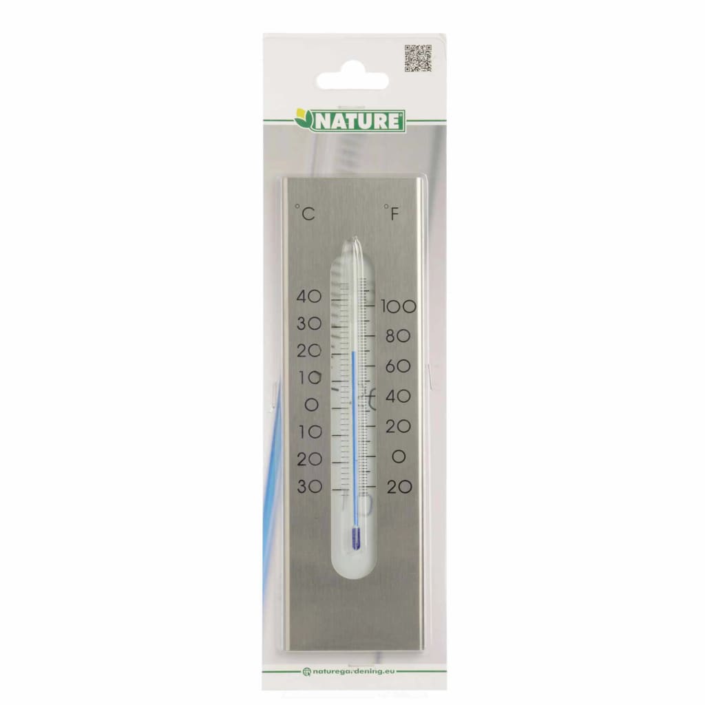 Nature Nature Wall Thermometer 7x1x23 cm Aluminum