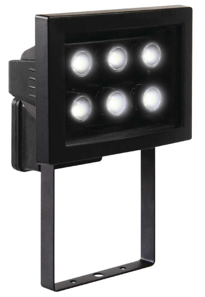 Ranex XQ-1011 sort aluminium LED (6x) udendørs lampe