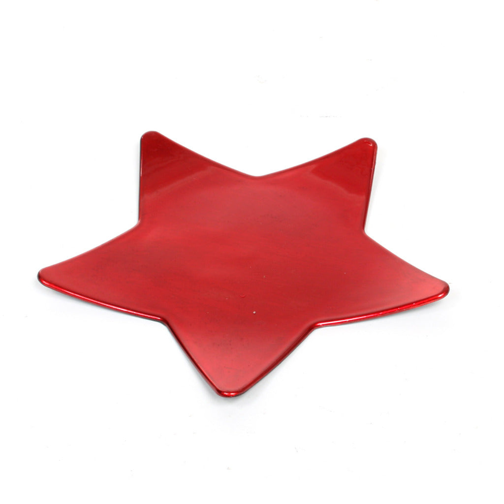 Haus der Jahreszeiten Mila Dekoration Bord Star 25 cm rot