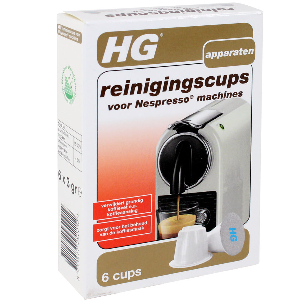 Hg hg reinigingscups v. nespresso