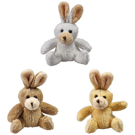 Knuffels konijntjes 3 ass. 12 cm. (in po | 12 stuks