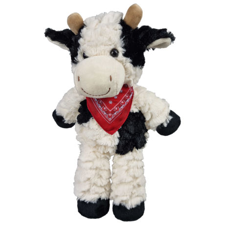 Knuffelkoe met sjaaltje. 27 cm. | 2 stuks