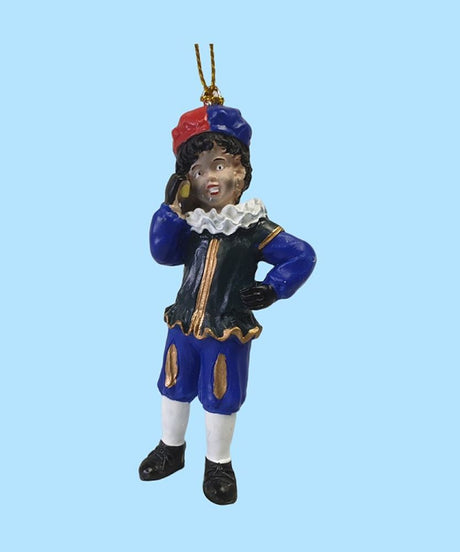 Polystone roetveeg piet met mobiele tele