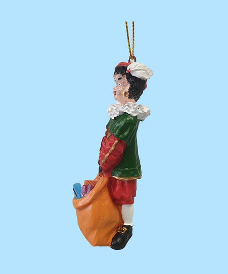 Polystone roetveeg piet met zak cadeaus.