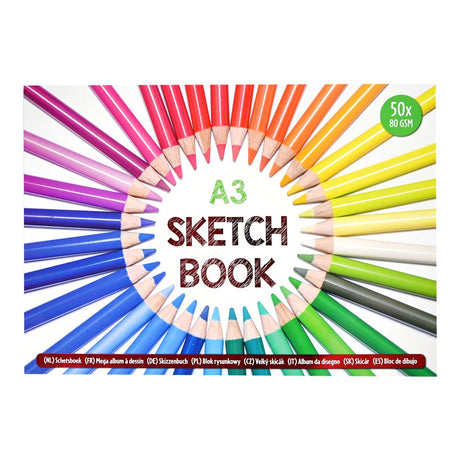 A3 schetsboek. (50 x 80 gsm). | 6 stuks