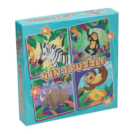 Wins holland puzzel 4 in 1 - wilde dieren
