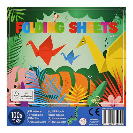 Wins holland vouwblaadjes 16x16 cm. jungle line | 6 stuks
