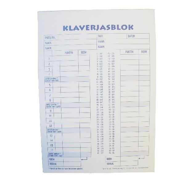 Score de base Klaverjas A5