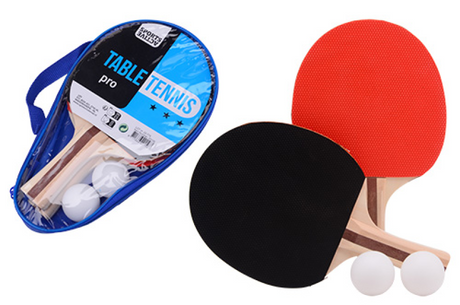Johntoy sports active tafeltennisset met 2 ballen in draagtas