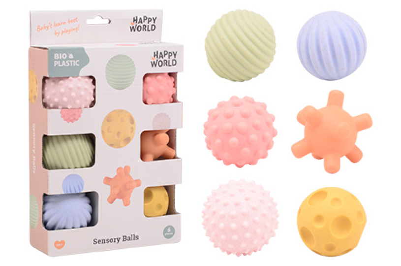 Johntoy motoriek en zintuigballen (bioplastic)