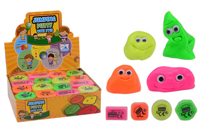 Johntoy stuiter putty met oogjes