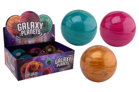 Johntoy planeet glitterbal 10cm 3 assorti