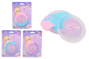 Johntoy puffy glitter slijm op blisterkaart