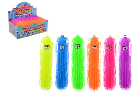 Johntoy fluffy worm fidget speelgoed 50cm multikleur.