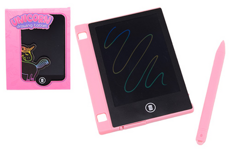 Johntoy regenboog unicorn teken tablet, pocket editie in display
