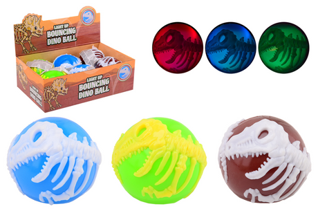 Johntoy tpr dino bal met licht 3 assorti