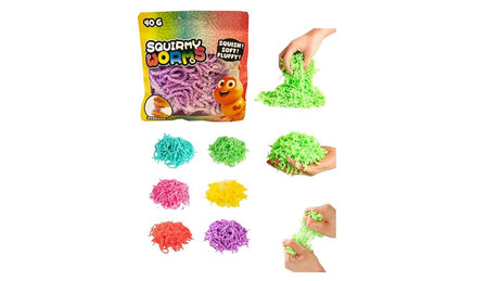 Dsp. squirmy wormen. 40 grams in zak, 6