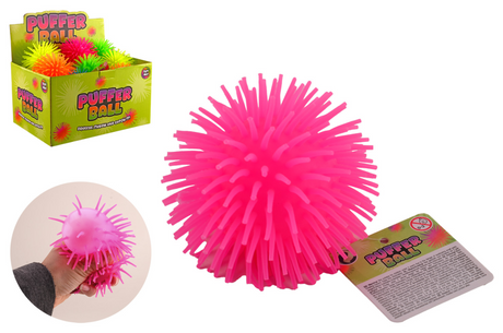 Johntoy puffer bal 9cm in display