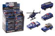 Johntoy politie voertuigen 1:64 in display 6 assorti