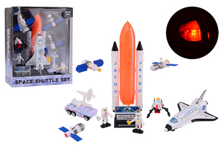 Johntoy space shuttle speelset groot met licht en geluid