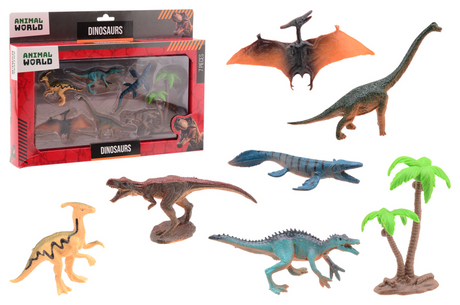 Johntoy animal world - dino speelset 7-delig in doos