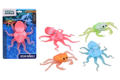 Johntoy zeedier speelgoed animal world stretchy multikleuren.