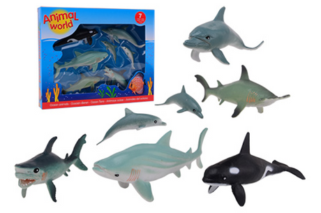 Johntoy oceaan dieren giftbox, 7st.